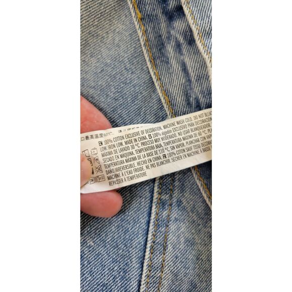 Grey Lab Sz M Belted Jean Skirt Distressed Frayed New - Picture 8 of 8